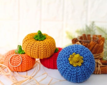 Kürbis Schlüsselanhänger Muster & Amigurumi Halloween Schlüsselanhänger