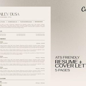 ATS Friendly Resume Template Canva, ATS Compatible Resume, Professional ATS Optimized Resume Template, Instant Download, Canva Resume