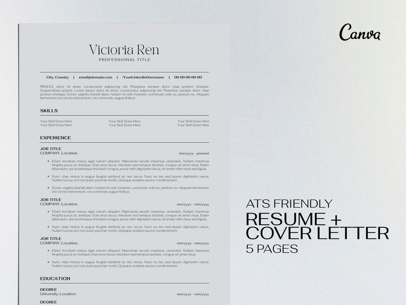  Are Canva Resume Templates Ats Friendly Get What You Need For Free