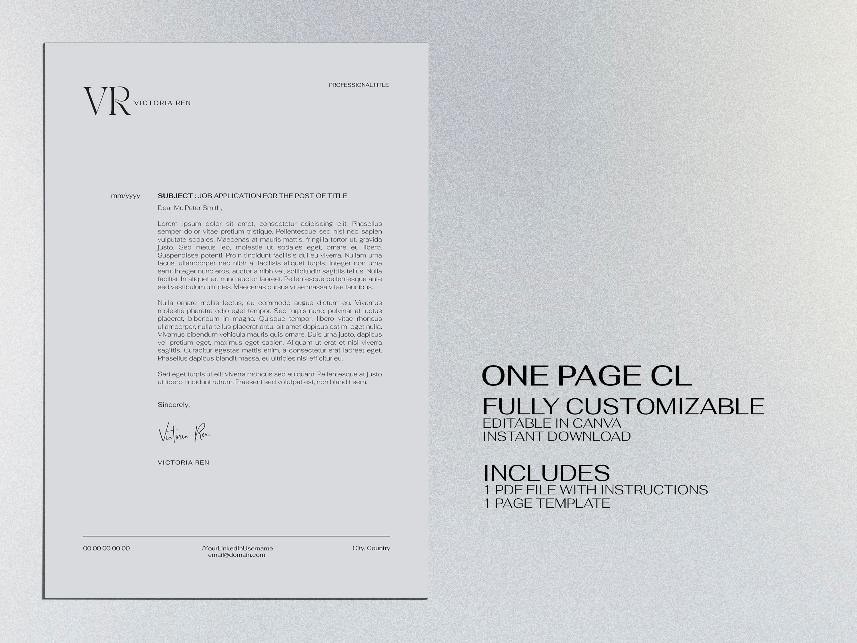 Cover Letter Template Canva Template Cover Letter Etsy cover-letter-template-canva-template-cover-letter-etsy