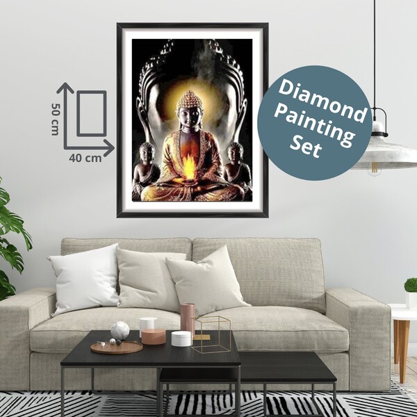 Diamond Painting Set: Buddha im Einklang 50x40cm