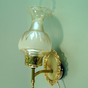 Vintage schwedische Messing Wandleuchte Messing Nachtlicht Wandbeleuchtung Elektro Wandleuchte skandinavisches Design Messing Glas Wandleuchte