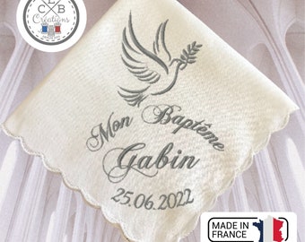 Baptism Handkerchief - Text of your choice and customizable