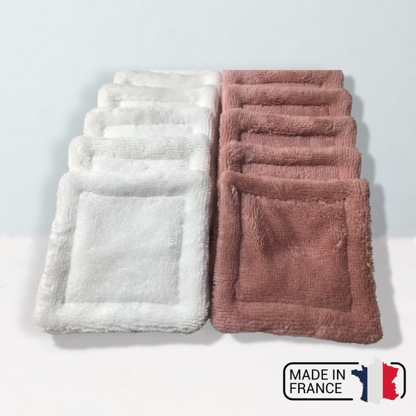 Lingettes lavables – Lingettes démaquillantes – Lingettes micro éponge de bambou – Lingette bébé – Coton lavable - Double face éponge bambou