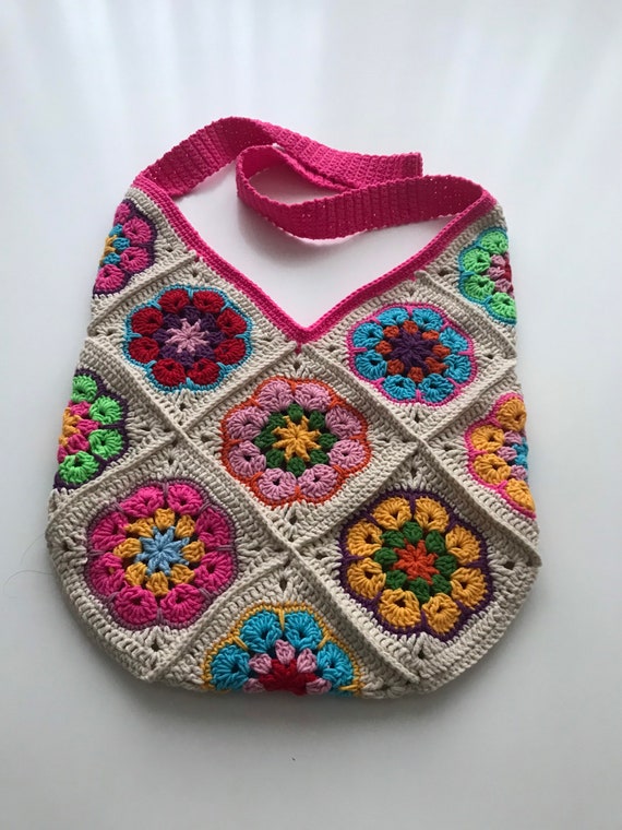 Handmade Beige Luxury Crochet Knitting Backpack, Crochet Project Bag Gift  for Her, Crochet Bag Pattern, Craft Bag, Hand Woven Bag, Women Bag 
