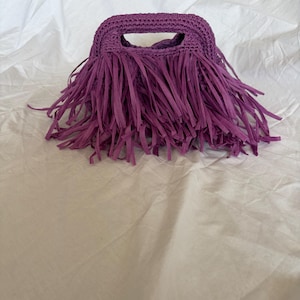Handvirkad Raffia Fringe Clutch – Boho Chic Sommar Aftonväska – Finns i olika färger
