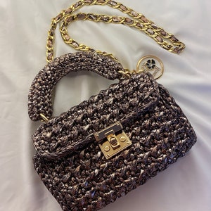 Handmade Crochet Handbag, Cloud Bag, Women’s Purse, gift for her, hand knit evening Bag for women, wedding bag