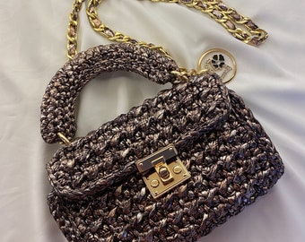 Handmade Crochet Handbag, Cloud Bag, Women’s Purse, gift for her, hand knit evening Bag for women, wedding bag