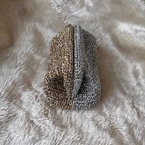 Handgemachte Gold Häkel Tasche, Raffia Clutch Tasche, Frauen Handtasche, Handgemachte Häkel Tasche, Gold Abendtasche für Frauen, Goldhochzeit Tasche