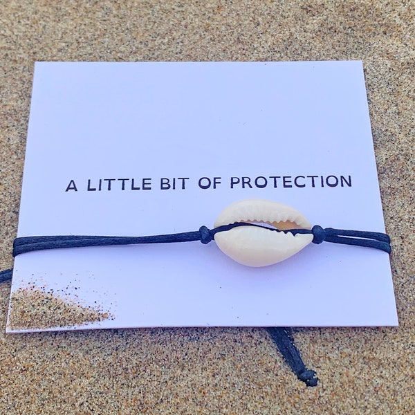 Gift with meaning, Friendship Bracelet, Cowrie Bracelet, Bracelet with gift card. seashell . Symbolic gift, Small gift