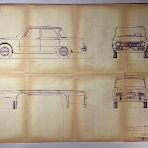 Original Alfa Romeo Giulia TI Super 1962 Blueprint