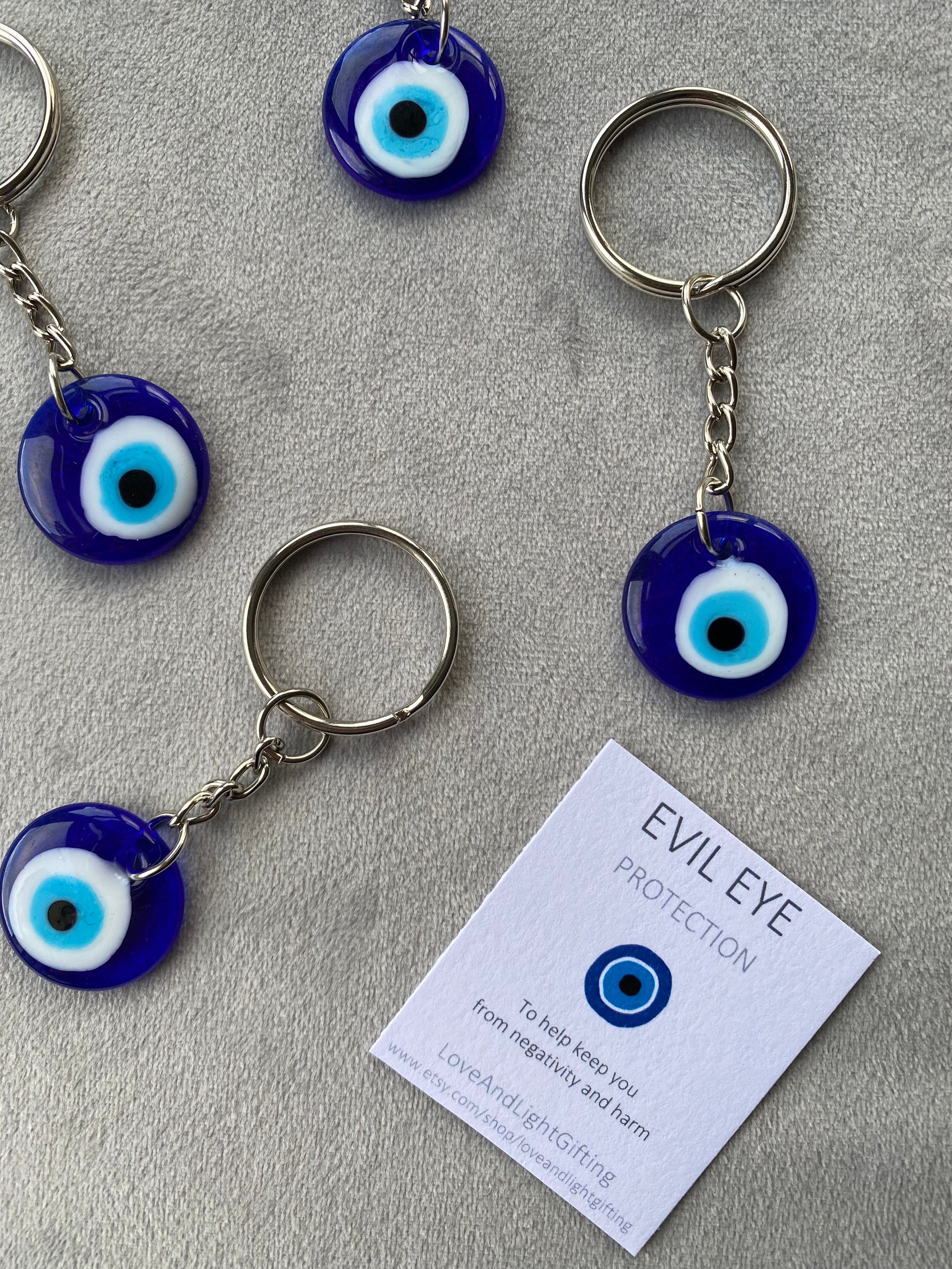 Evil Eye Keyring Keychain Protection Keyring Greek Evil - Etsy UK