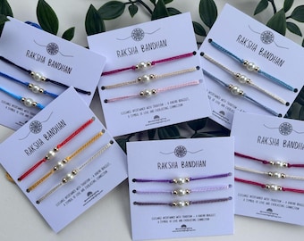 Raksha Bandhan handmade rakhri pack - range of colours - Rakhi rakhri for children and adults