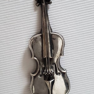 Sterling Silver Violin Brooch 21 - 156 - Etsy