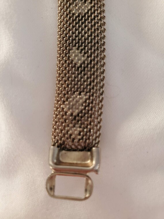 Vintage Weiss Signed 1940s Goldtone Snakeskin and… - image 8