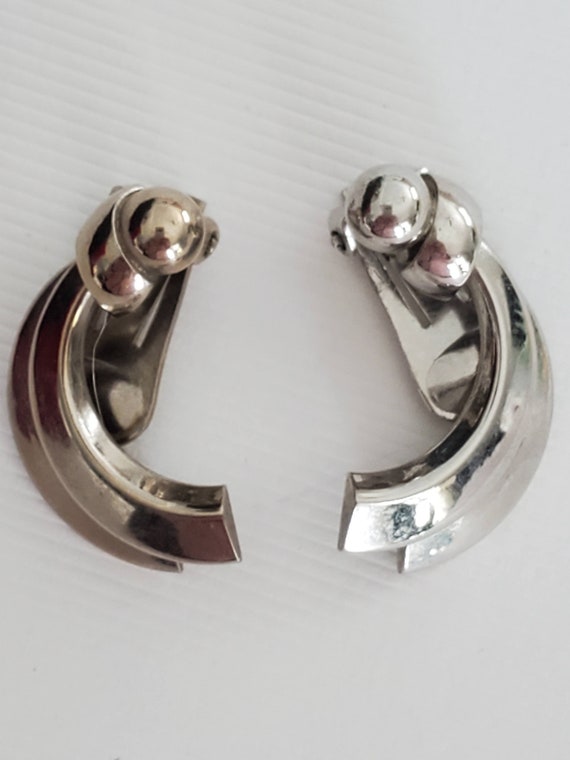 Vintage Signed Marvella Silver MCM Earrings