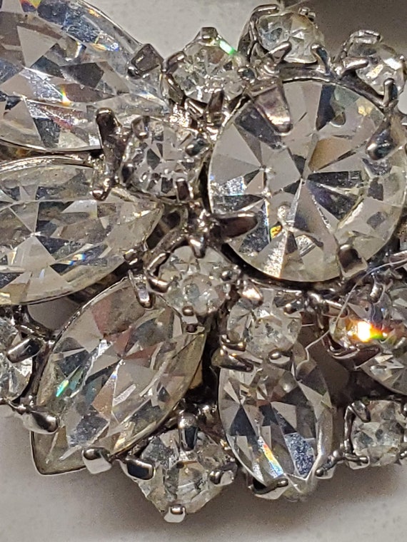 Stunning 1950s Weiss Faceted Rhinestone Crystal E… - image 2