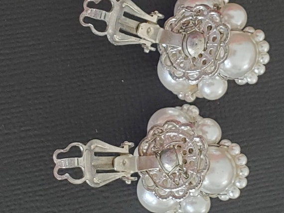 Vintage 1950s Japan Faux Pearl MCM Earrings - image 7