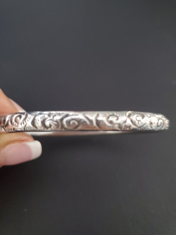 Antique Victorian Sterling Silver Baby Bracelet