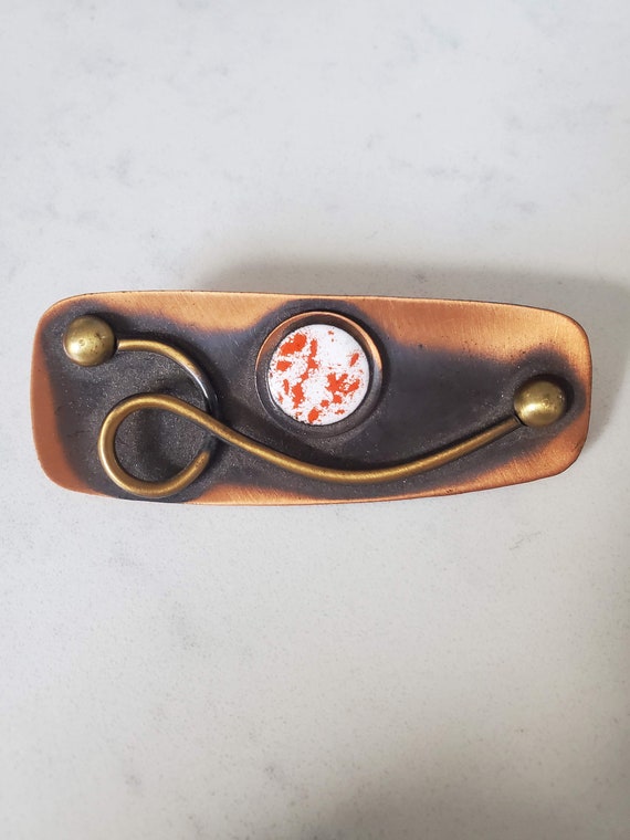 Genuine copper brooch of - Gem
