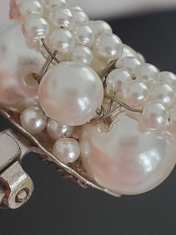 Vintage 1950s Japan Faux Pearl MCM Earrings - image 9