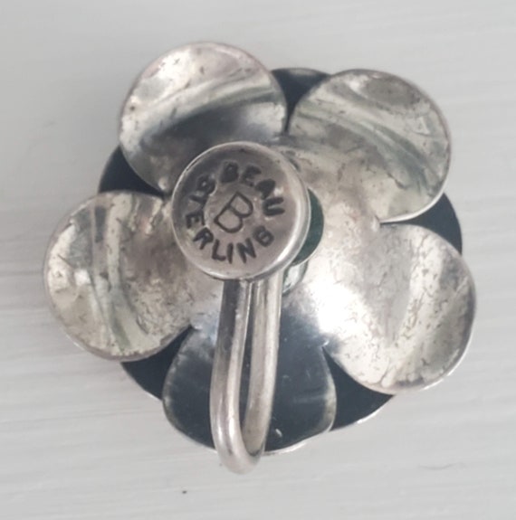 Vintage Beau Sterling Silver Flower Earrings - image 6