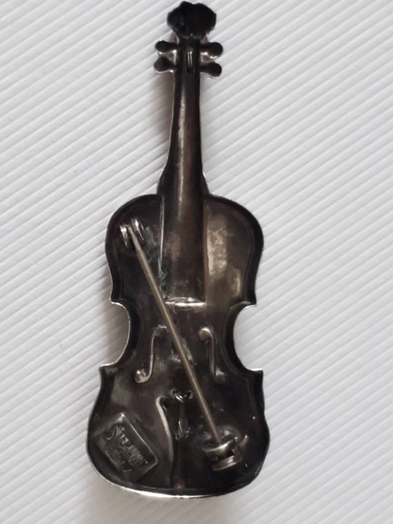 Vintage Sterling Silver Lang Violin - image 2