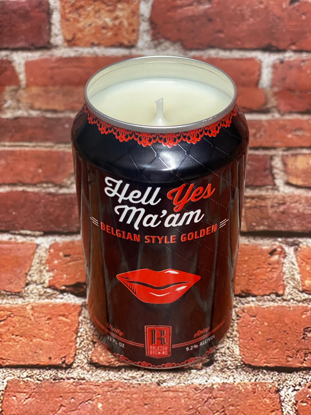 Hell Yes Beer Can Candle Hand Poured Custom Scented Soy Wax Candle Fun Candles Unique Fun Gift
