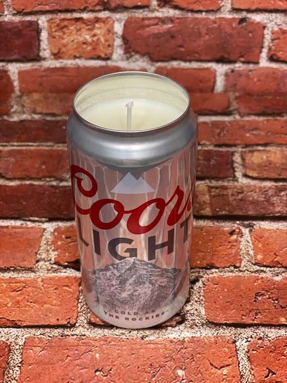 Coors Light Beer Can Candle 12oz Hand Poured Custom Scented Soy Wax Candle  Fun Candles Unique Fun Gift Beer Gifts Beer Lover 