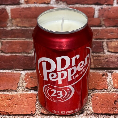 Dr Pepper Can Candle 12oz Hand Poured Custom Scented Soy Wax Etsy