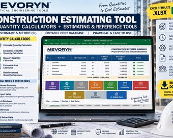 Planilha Excel para Orçamento de Obras | Levantamento de Quantidades e Banco de Dados de Custos