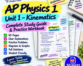 Guide d'étude de physique | Notes visuelles, exercices, questions à choix multiples (PDF)