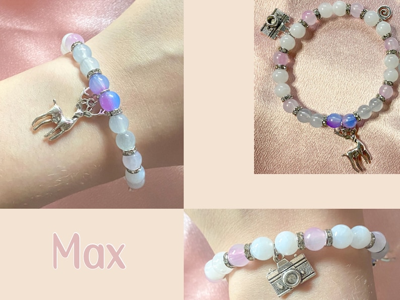 Life is Strange Chloe Price y Max Caulfield Pulseras Pulseras de pareja Pulseras Pricefield Forever Pulsera magnética personalizable imagen 4