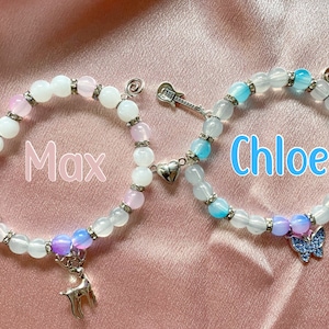 Life is Strange Chloe Price y Max Caulfield Pulseras Pulseras de pareja Pulseras Pricefield Forever Pulsera magnética personalizable imagen 1