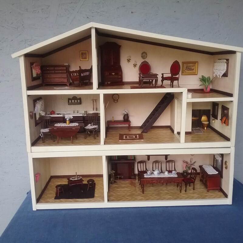 Ensemble Poupée Lundby Années 50/60 – Table Vintage Pour Maison De Poupée