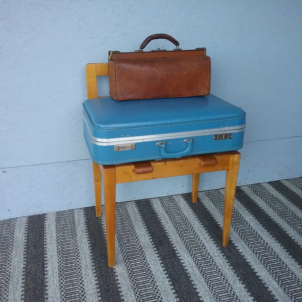 Antique hotel luggage and suitcase rack, wooden extendable bench, hall chair, flower stand, housewarming gift