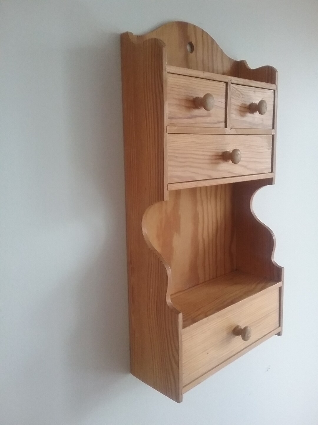 Farmhouse Shelf, Wood Shelf Box, Kitchen Storage, Counter Shelf