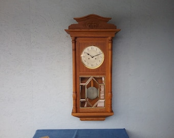 キンツレ　ドイツ製　木製掛時計 ボンボン時計 大型アンティーク キンツレ 壁掛け時計 1898-1920、壁掛け時計