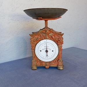 Antique cast iron kitchen scale, double-sided scale, Scandinavian scale, kitchen decoration, vintage kitchen, housewarming gift