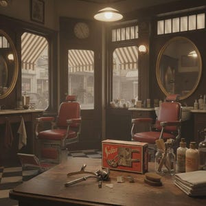 Solcellsdriven hårklippare i metall från Solingen, manuellt barberverktyg i vintagestil, modern inredning i mitten av århundradet