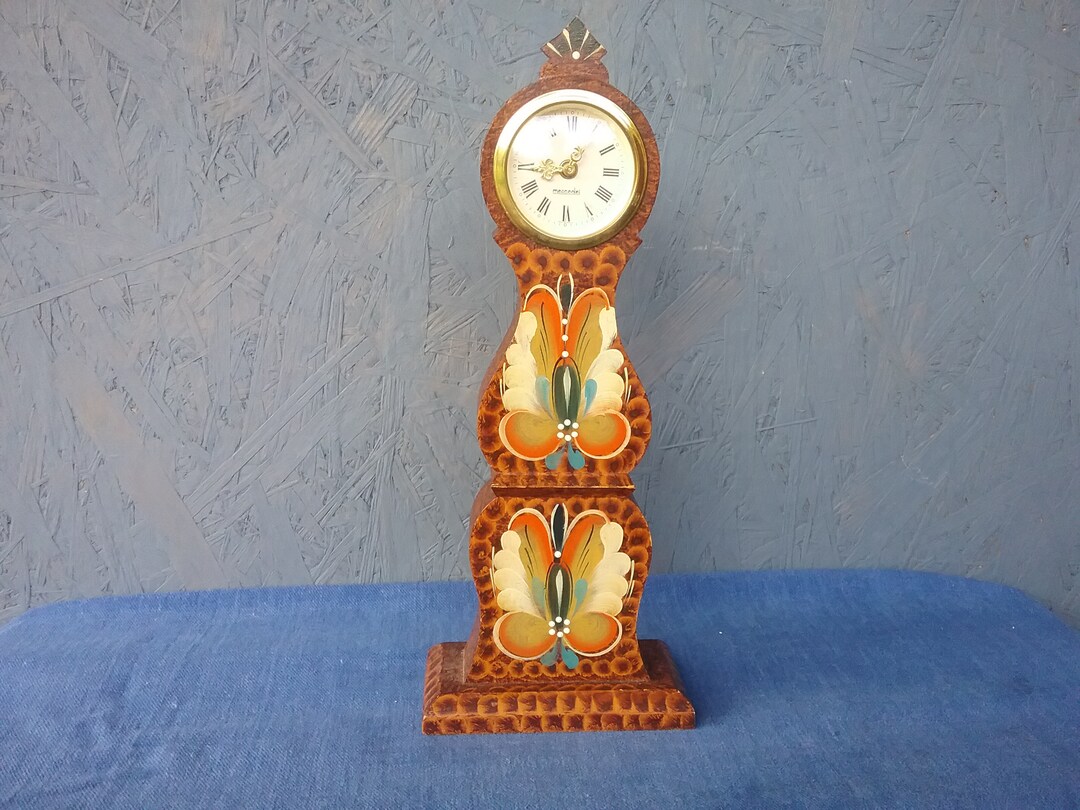 Mora Table Clock, Mechanism Made by Gebrüder Hauser Mercedes, Vintage