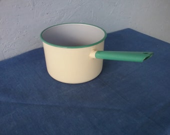 Carl Lunds (F.A.B), Malmö - enamel pot with handle, vintage Scandinavian enamel pot, housewarming gift