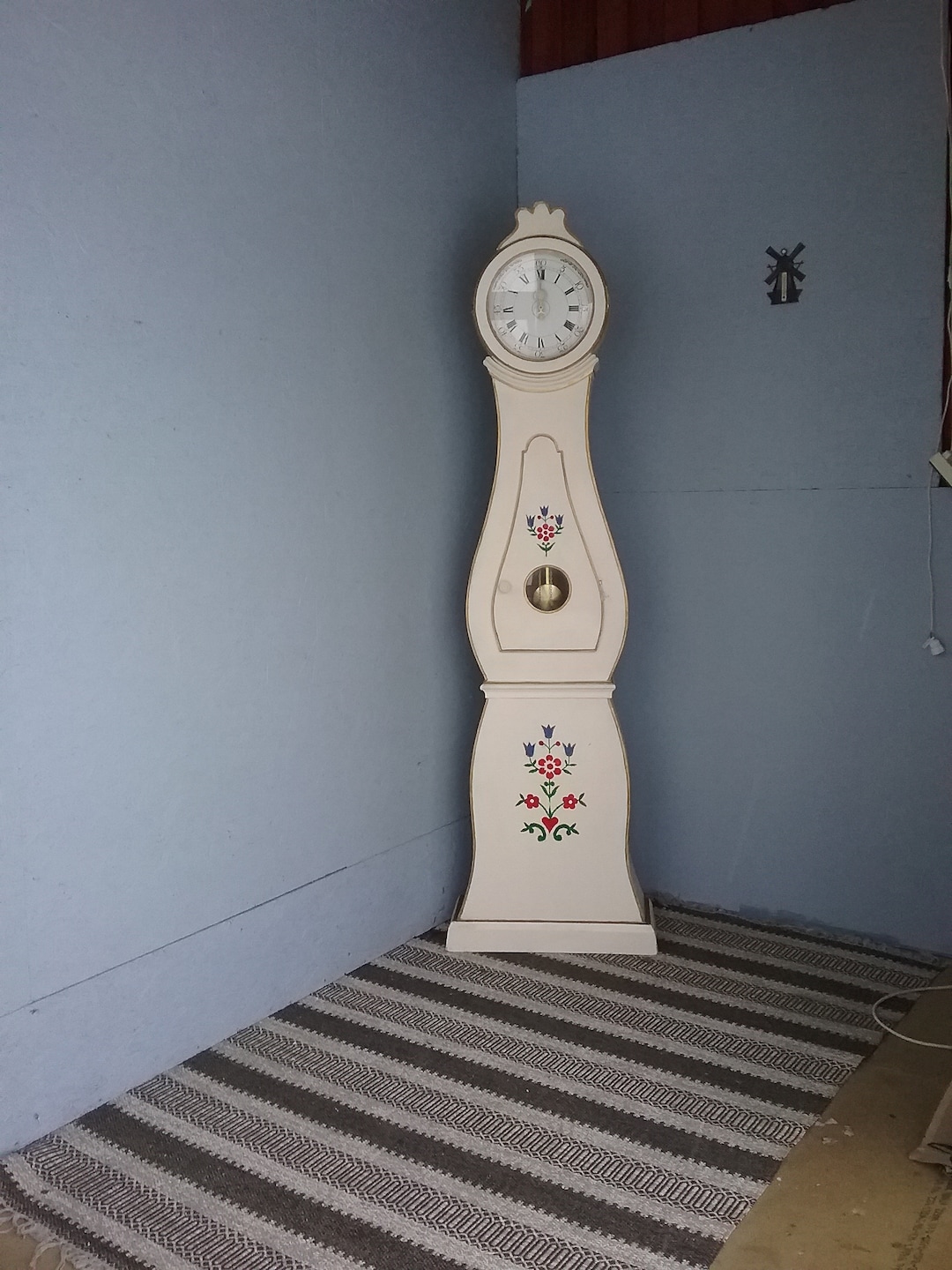 Mora Swedish Vintage Floor Clock With Pendulum, Wedding Gift, Farmhouse