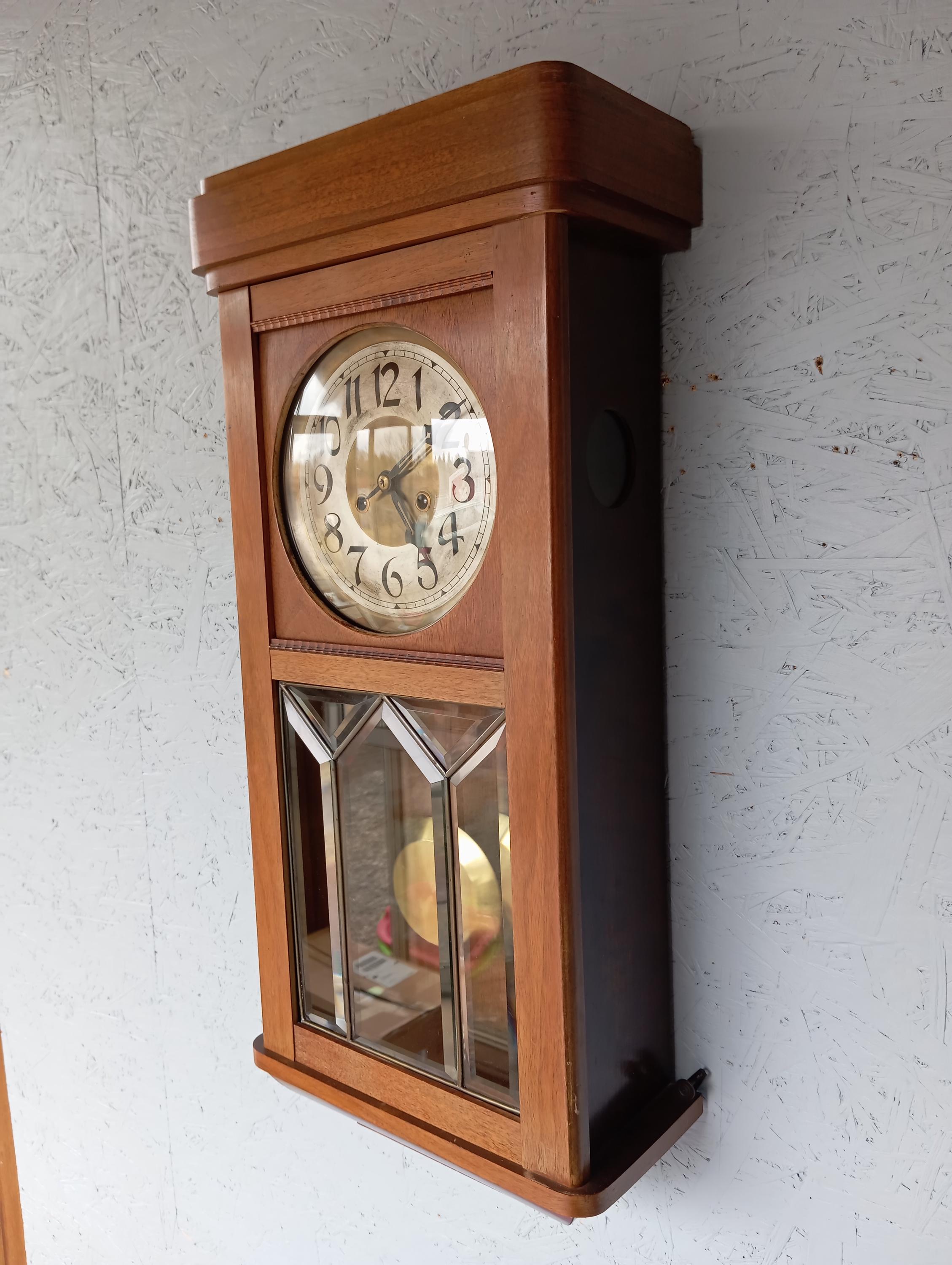 GUSTAV BECKER Silesia P42 Wall Clock, Ca.1905 - 1910 With
