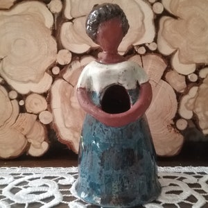 Vase pour fille / Suède vintage / Figurines suédoises en céramique / Peint à la main