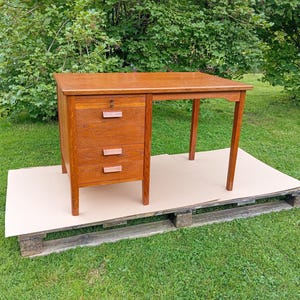 Modern eiken bureau uit het midden van de eeuw - A. Jernbergs Träullsfabrik - Scandinavisch design