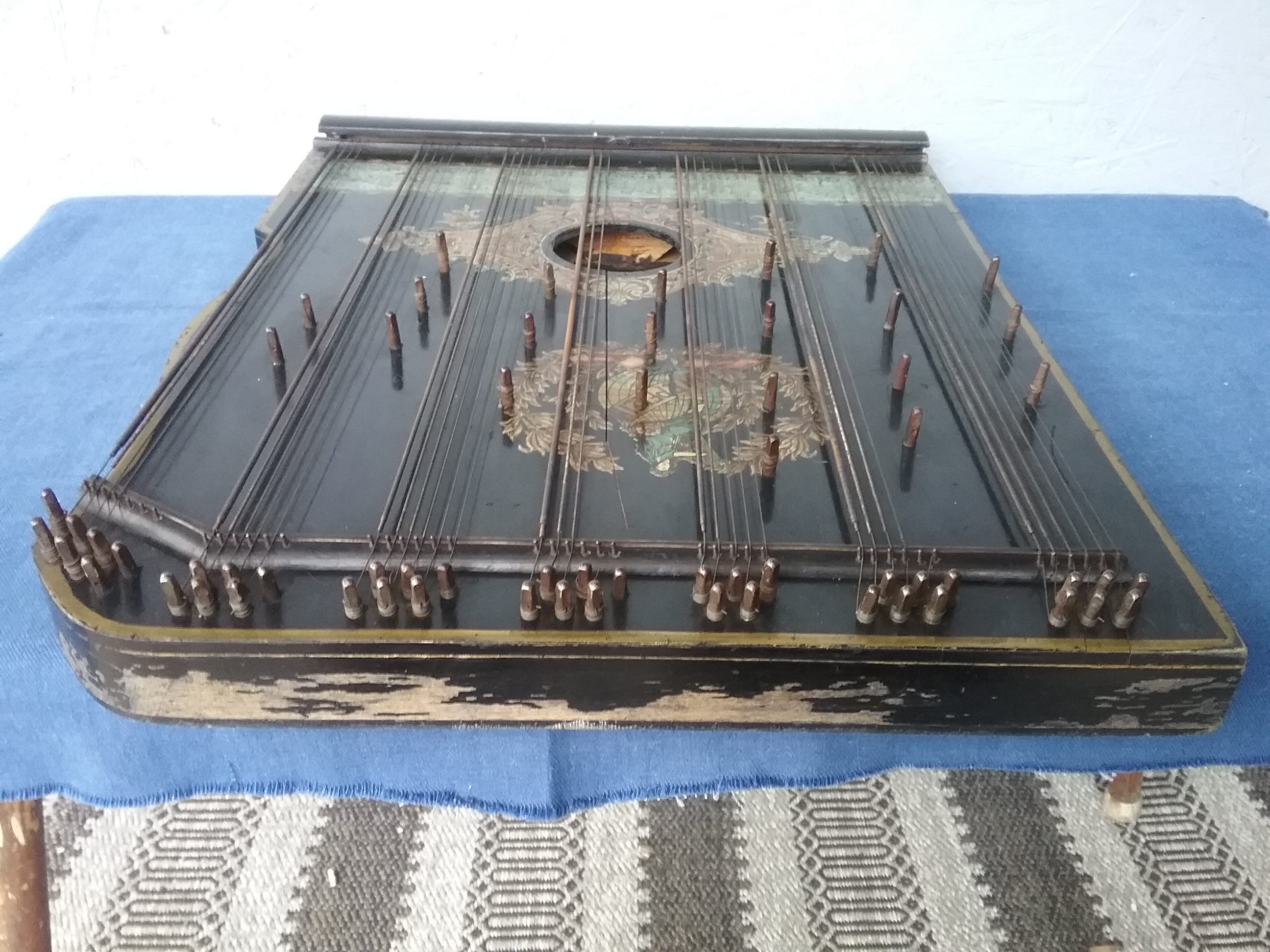 Antique Zither, Harpeleik Zither, German Zither, Guitar