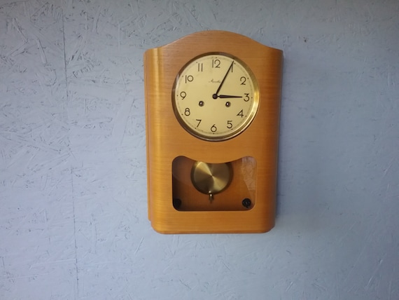 Reloj de p ndulo de Friedrich Mauthe Schwenningen reloj de madera