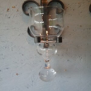 Vintage Wrought Iron Wall Candle Holders: Scandinavian Home Decor image 8