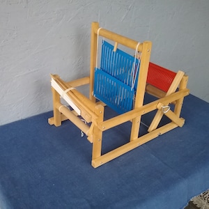 Vintage wooden Micki AB Gemla Sweden weaving loom, table weaving loom, children&#39;s table loom